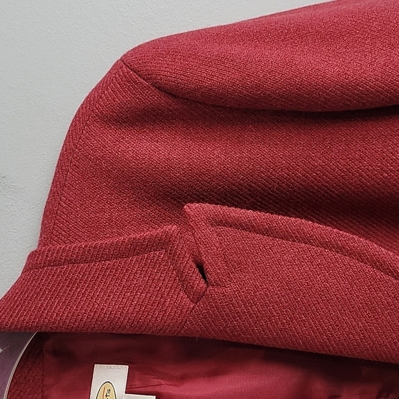 Vintage Talbots Cranberry Red Shetland Wool Blazer - Picture 3 of 10